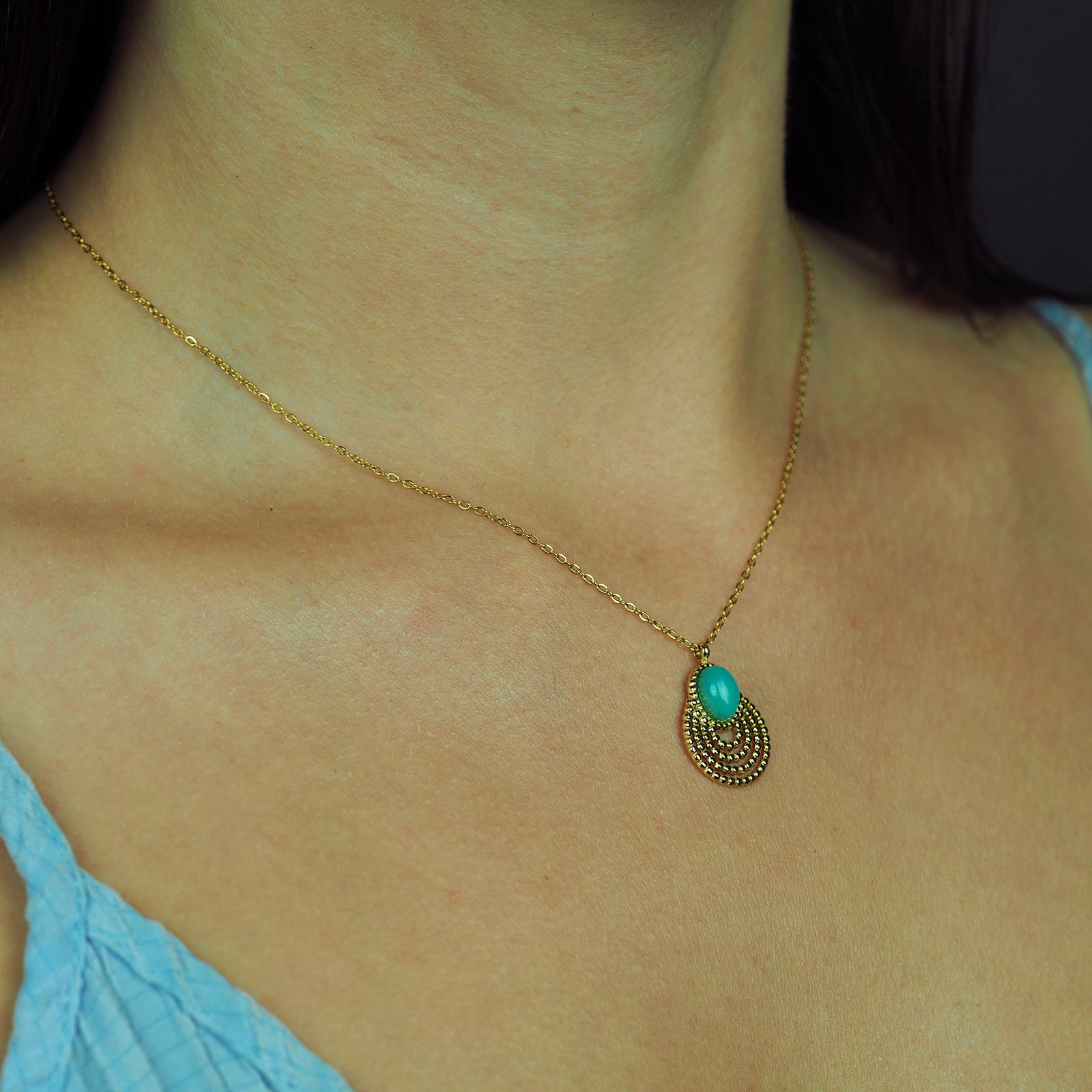 COLGANTE CON TURQUESA
