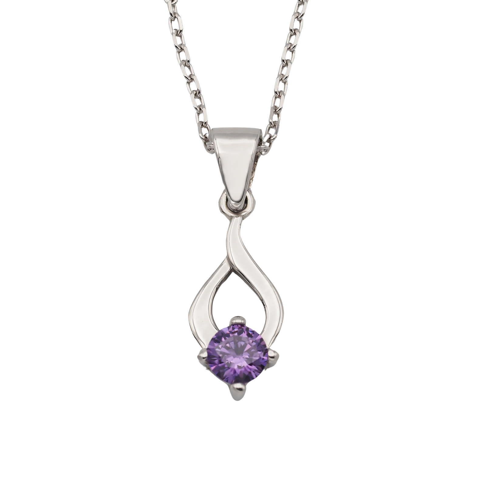 AMETHYST TEAR NECKLACE