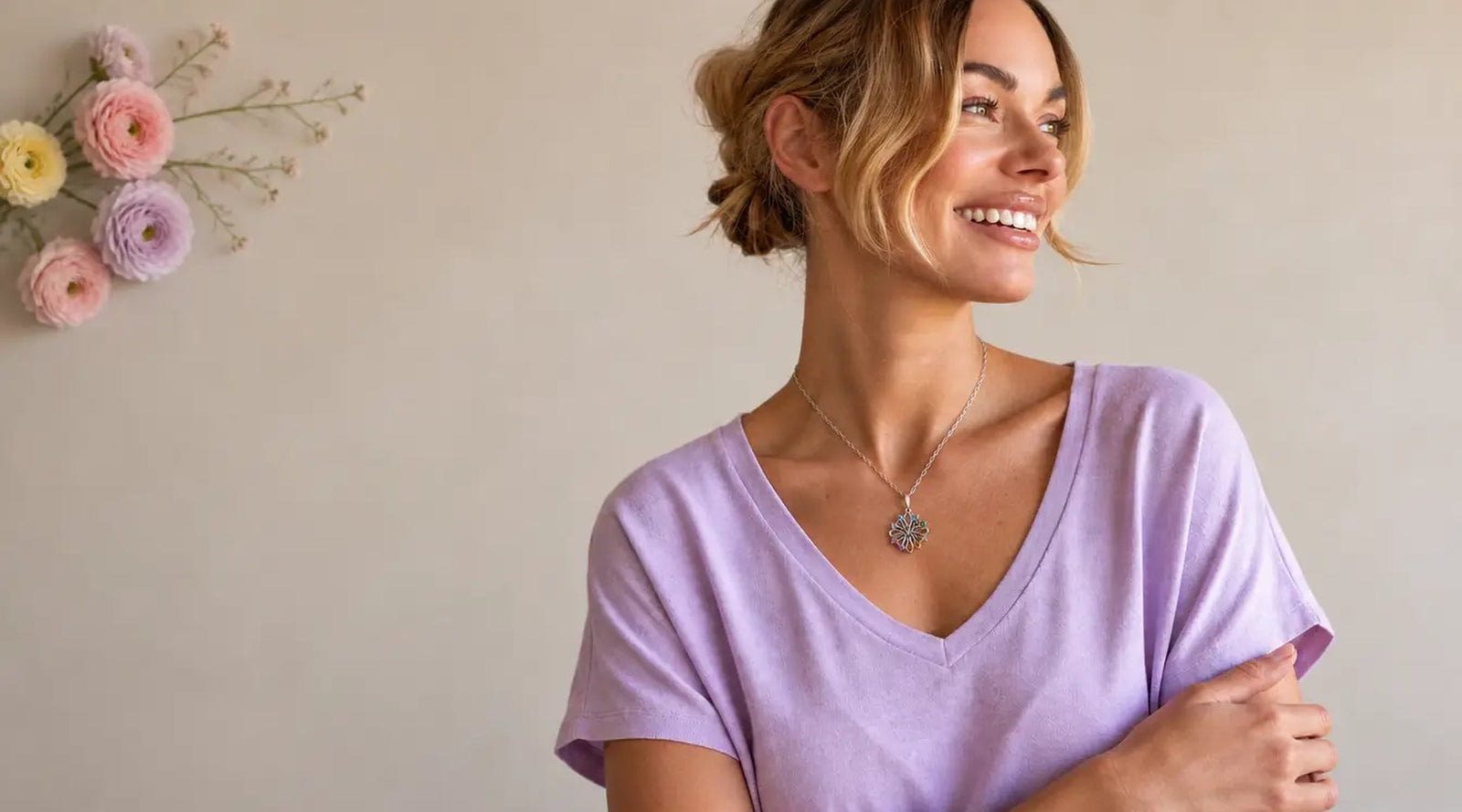 Collar Donna de plata multicolor - Andrea Jewels