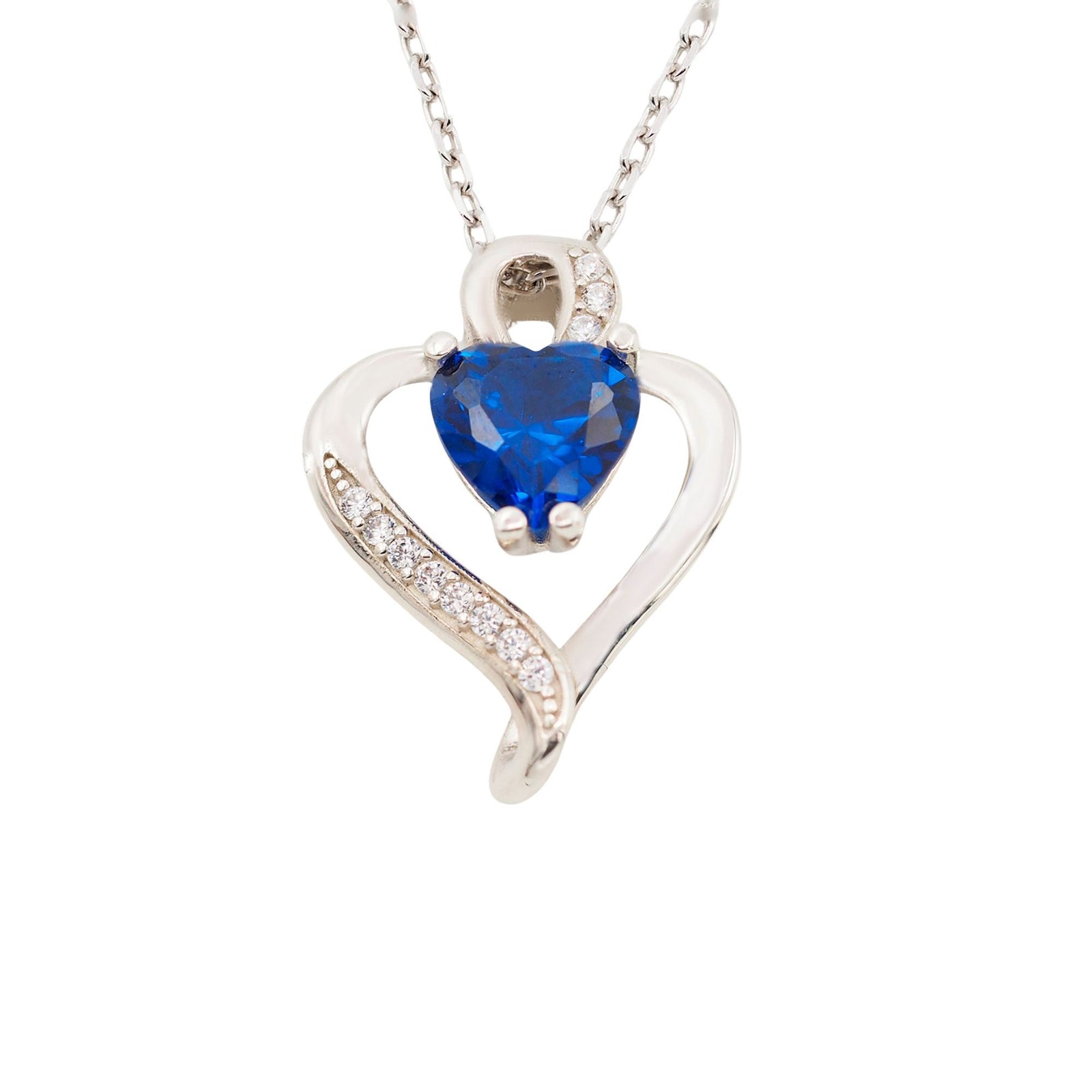 Collar Nina de plata con piedra azul - Andrea Jewels