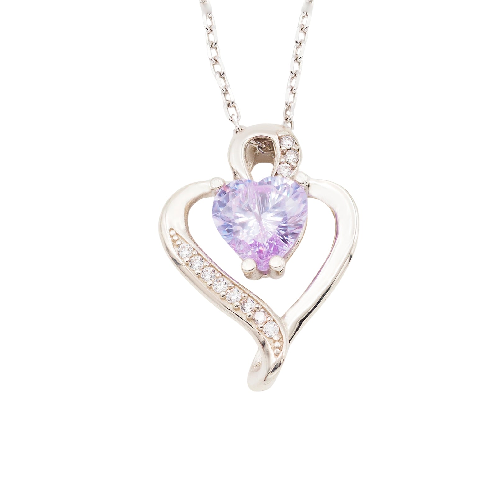 Collar Nina de plata con piedra lavanda - Andrea Jewels